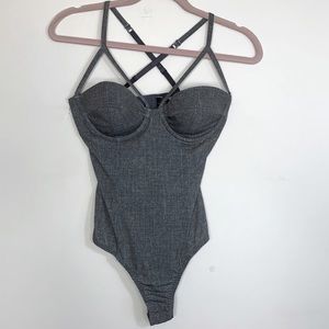 Seduction Fredericks Hollywood chambray bodysuit M